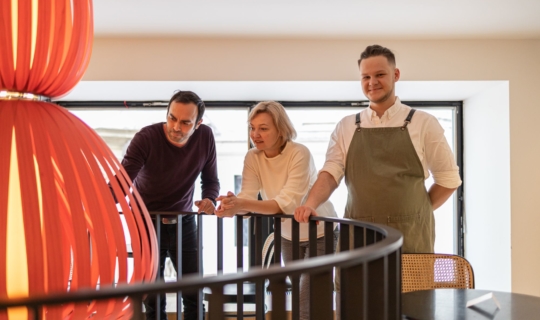 Cafe Placzek: Jiřina Plačková, Michal Grznár a herec Roman Blumaier