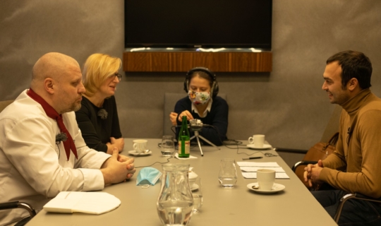 Gusto Plzeňka Local Food Restaurant - Michal Janík, Beatrice Vojtková a herec Roman Blumaier