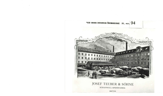 Přádelna Josepha Teubera & Söhne, předtím továrna H. F. & Soxhlet © Archiv města Brna